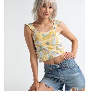 NWT O’Neill Andy Floral Crop Tank Top